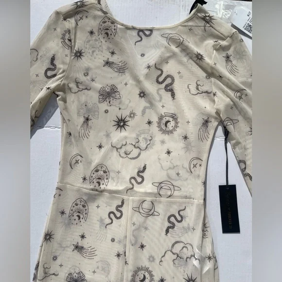 NWT Frederick’s of Hollywood x Forever 21 Sheer Celestial Bodysuit | Large - Picture 4 of 9